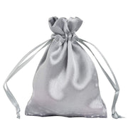 12 pcs 3x4" Satin Bags with Pull String BAG_SB_3x4_SILV