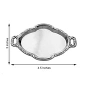 12 pcs 4.5" long Metallic Mini Oval Trays Favor Holders