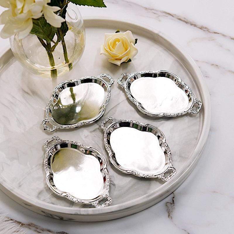 12 pcs 4.5" long Metallic Mini Oval Trays Favor Holders