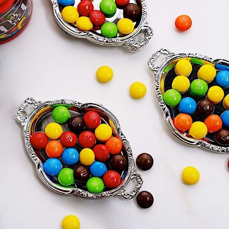 12 pcs 4.5" long Metallic Mini Oval Trays Favor Holders