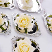 12 pcs 4.5" long Metallic Mini Oval Trays Favor Holders
