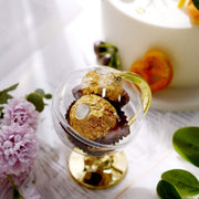 12 pcs 4.5" tall Mini Globe Favor Holders - Clear and Gold PLTC_FIL_004_GOLD