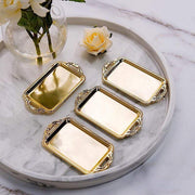 12 pcs 4" long Metallic Mini Rectangular Trays Favor Holders