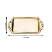 12 pcs 4" long Metallic Mini Rectangular Trays Favor Holders