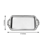 12 pcs 4" long Metallic Mini Rectangular Trays Favor Holders