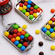 12 pcs 4" long Metallic Mini Rectangular Trays Favor Holders