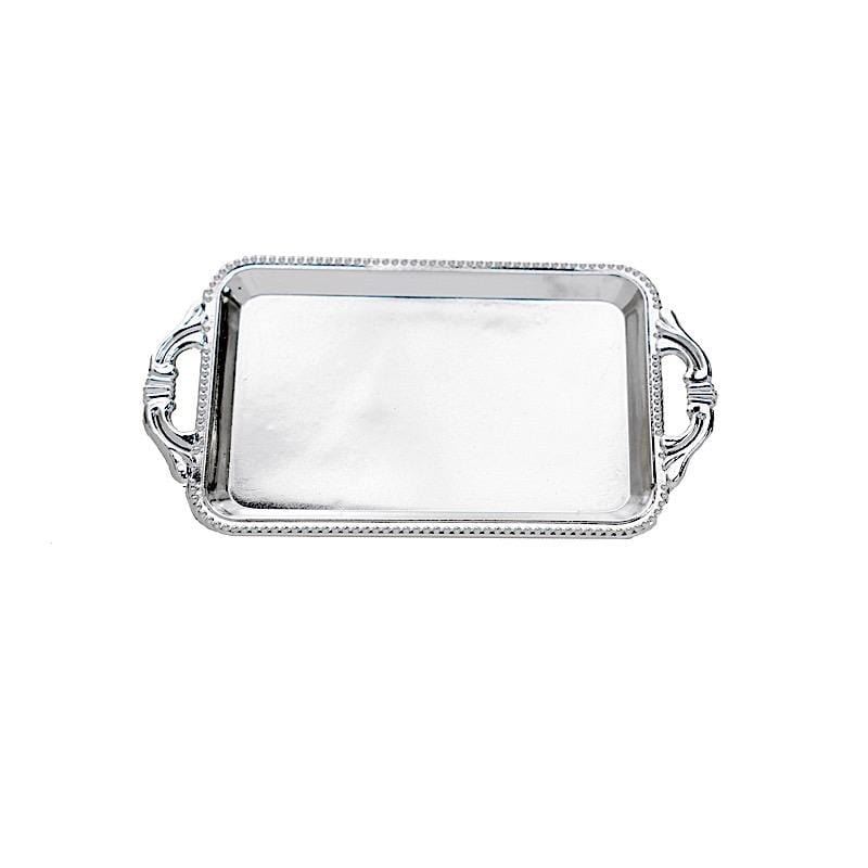 12 pcs 4" long Metallic Mini Rectangular Trays Favor Holders PLTC_FIL_011_SILV