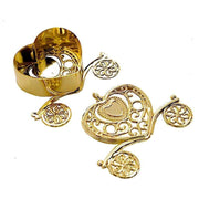 12 pcs 4" long Mini Heart Carriage Favor Holders