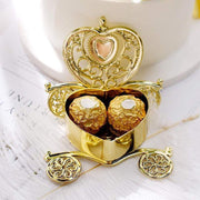 12 pcs 4" long Mini Heart Carriage Favor Holders