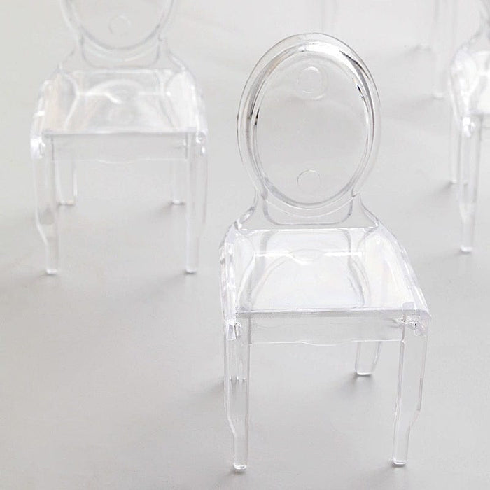 12 pcs 4" Mini Chair Candy Favor Holders - Clear PLTC_FIL_024_CLR