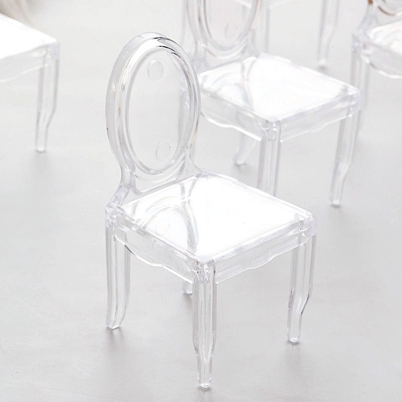12 pcs 4" Mini Chair Candy Favor Holders - Clear PLTC_FIL_024_CLR
