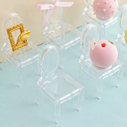12 pcs 4" Mini Chair Candy Favor Holders - Clear PLTC_FIL_024_CLR