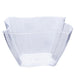 12 pcs 4 oz Square Clear Waved Plastic 2.75" Bowls - Disposable Tableware PLST_BOW17_CLR