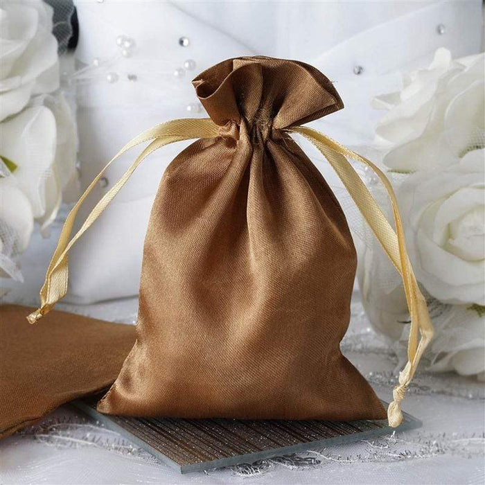 12 pcs 4x6" Satin Bags with Pull String