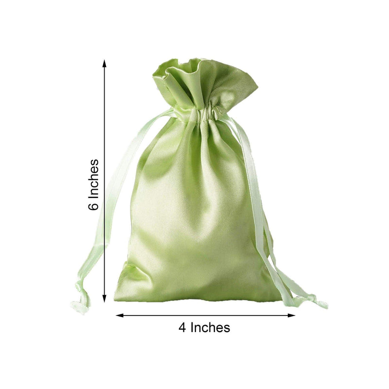 12 pcs 4x6" Satin Bags with Pull String