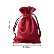 12 pcs 4x6" Satin Bags with Pull String
