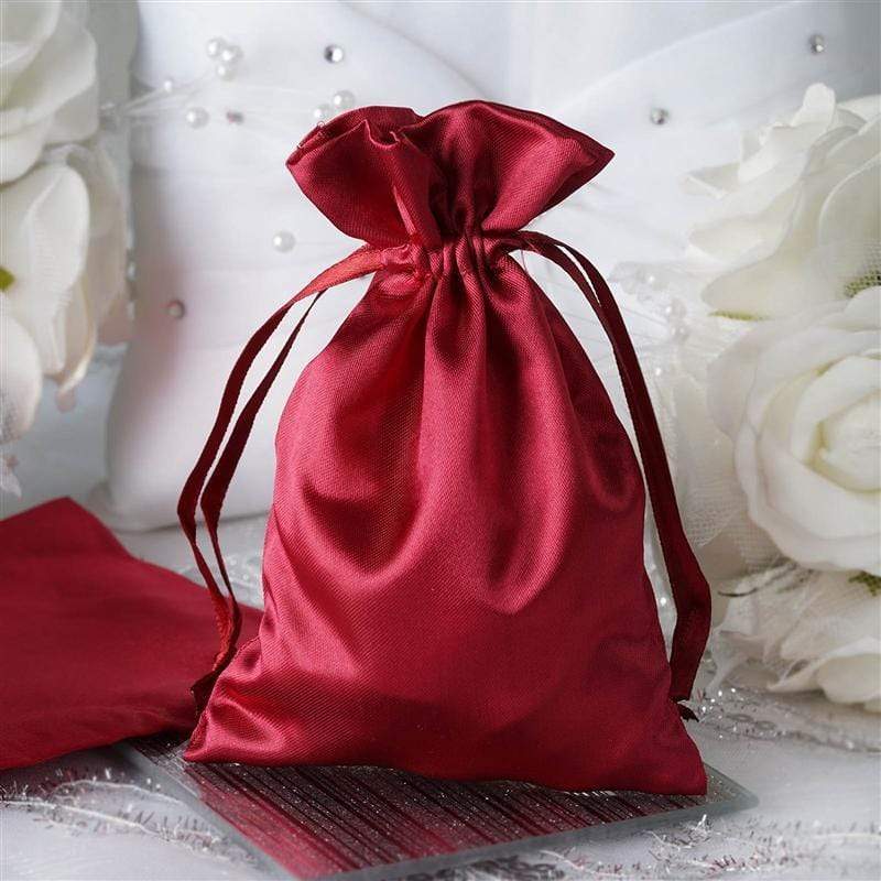 12 pcs 4x6" Satin Bags with Pull String