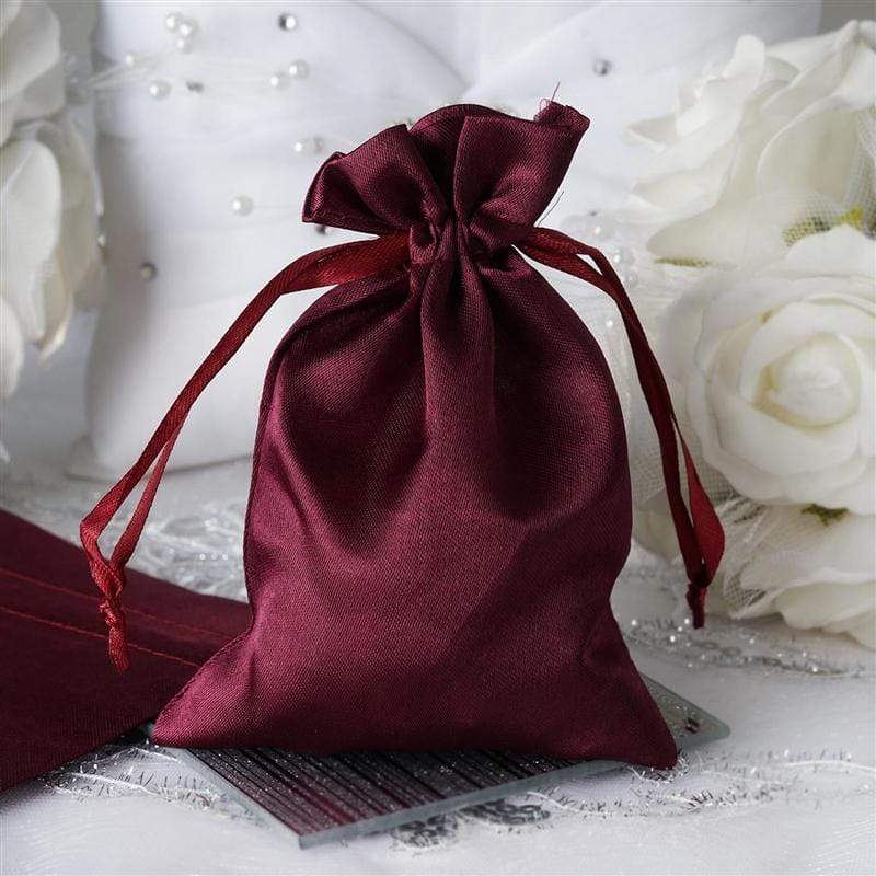 12 pcs 4x6" Satin Bags with Pull String