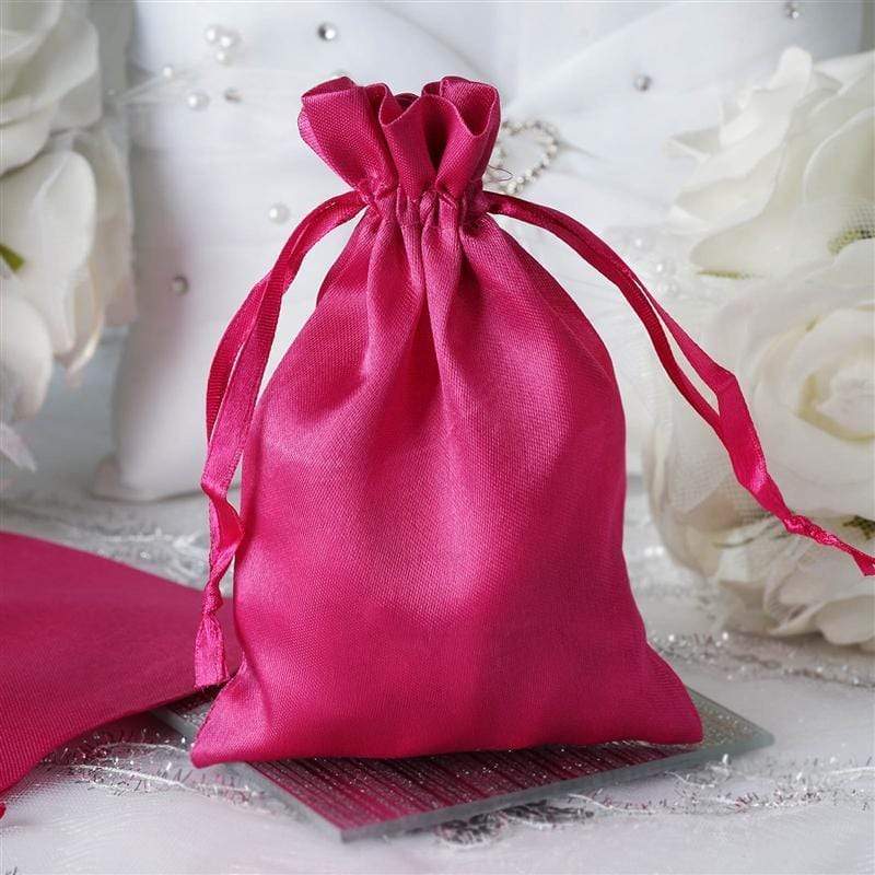 12 pcs 4x6" Satin Bags with Pull String