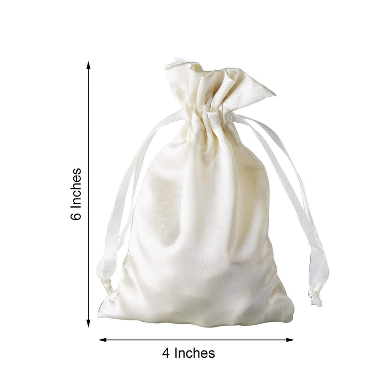 12 pcs 4x6" Satin Bags with Pull String