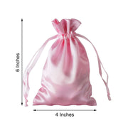 12 pcs 4x6" Satin Bags with Pull String