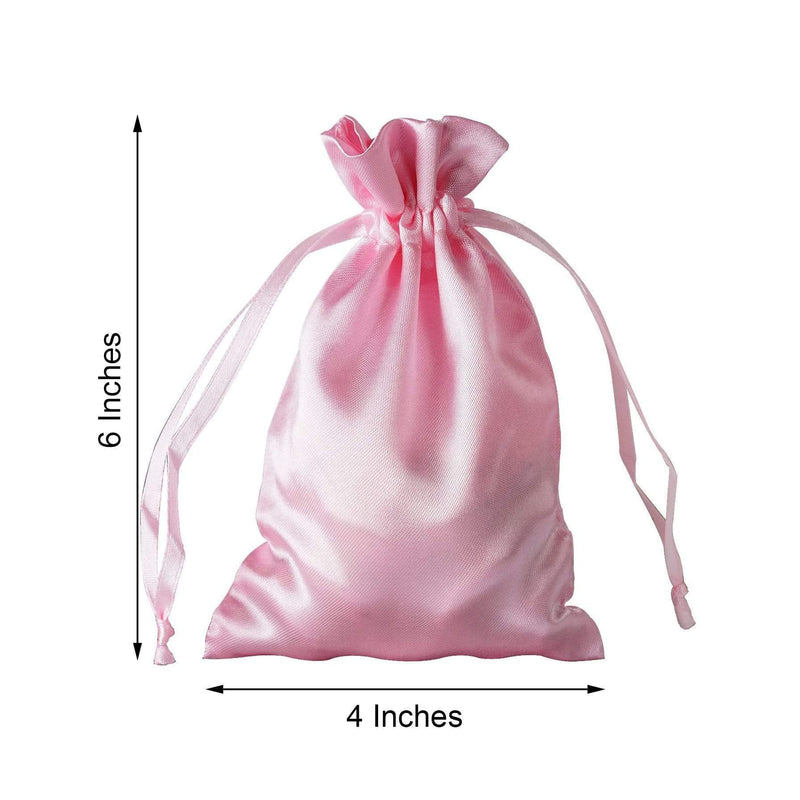 12 pcs 4x6" Satin Bags with Pull String