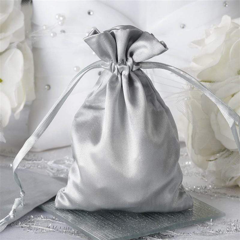 12 pcs 4x6" Satin Bags with Pull String