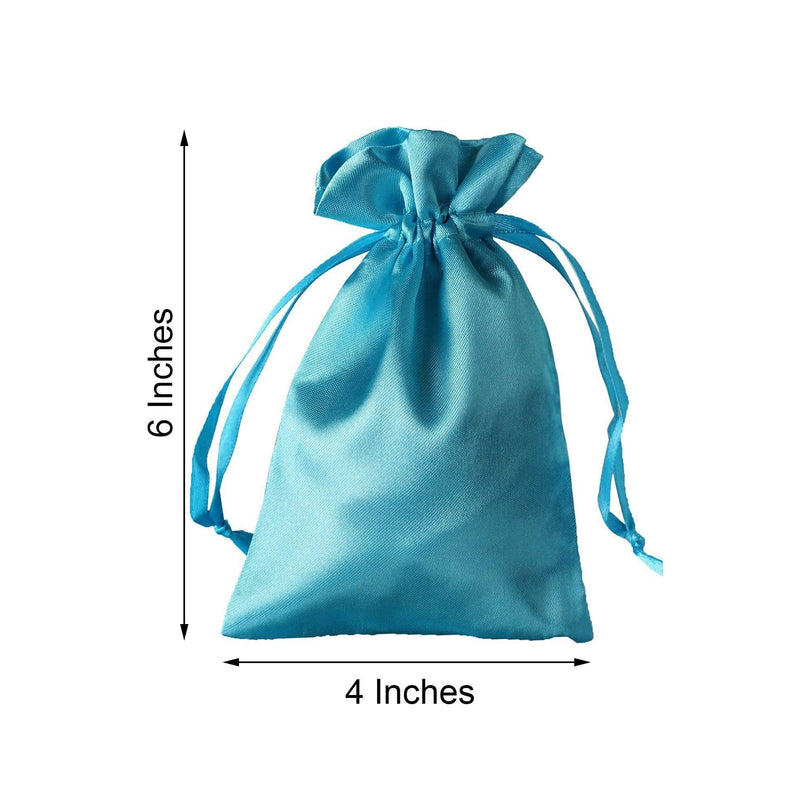 12 pcs 4x6" Satin Bags with Pull String