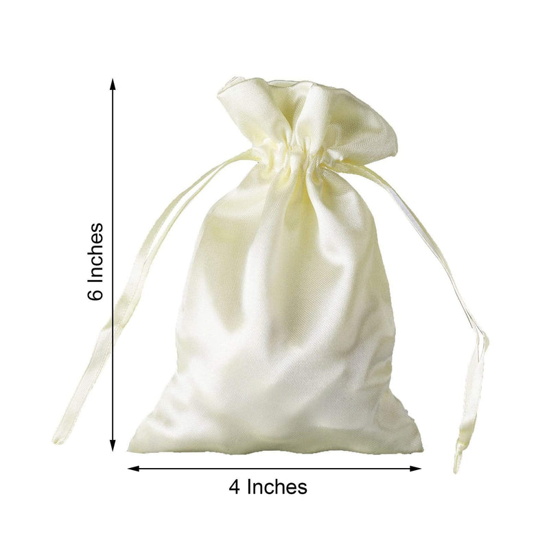 12 pcs 4x6" Satin Bags with Pull String