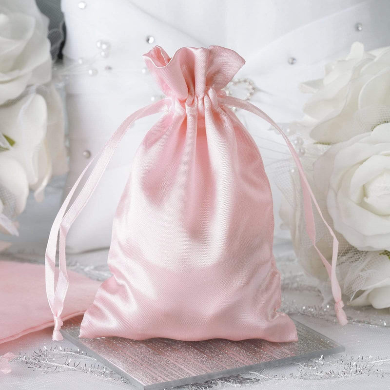 12 pcs 4x6" Satin Bags with Pull String