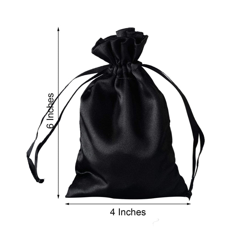 12 pcs 4x6" Satin Bags with Pull String