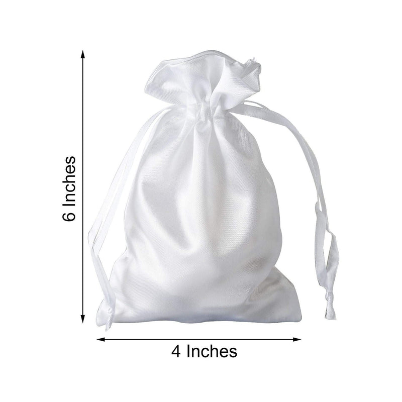 12 pcs 4x6" Satin Bags with Pull String