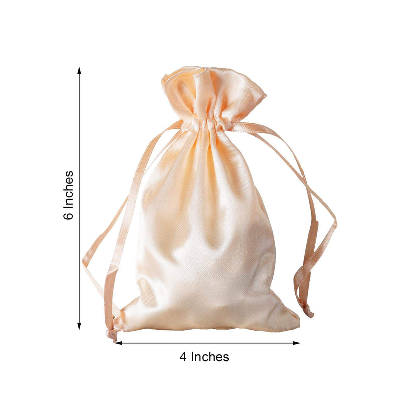 12 pcs 4x6" Satin Bags with Pull String