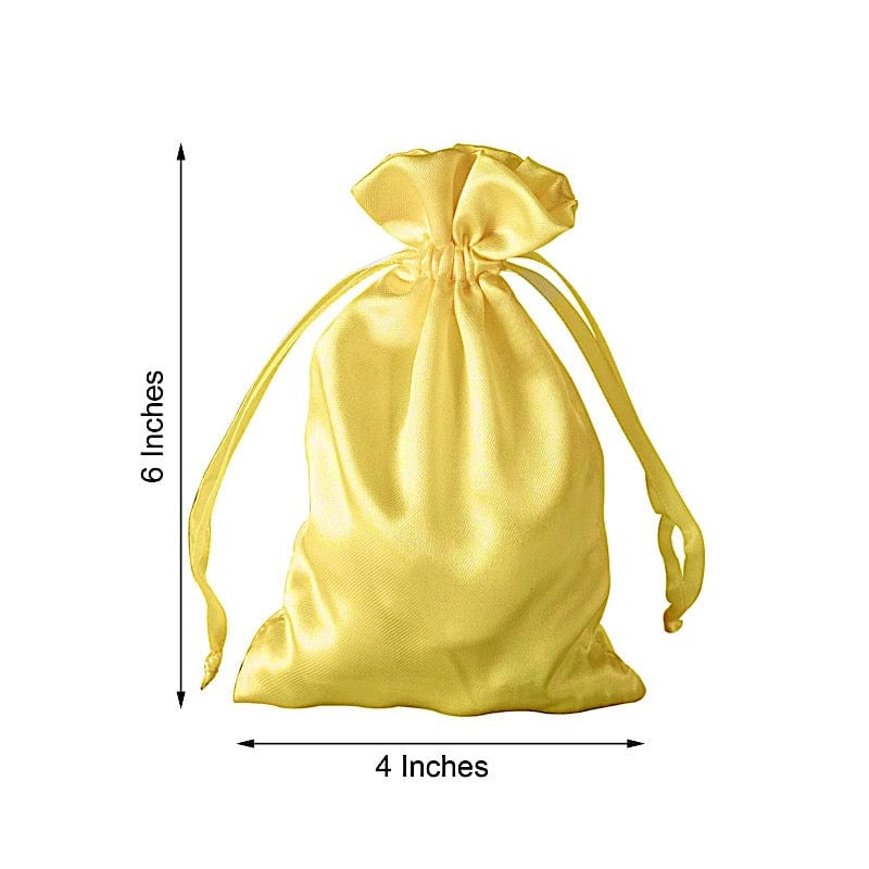 12 pcs 4x6" Satin Bags with Pull String