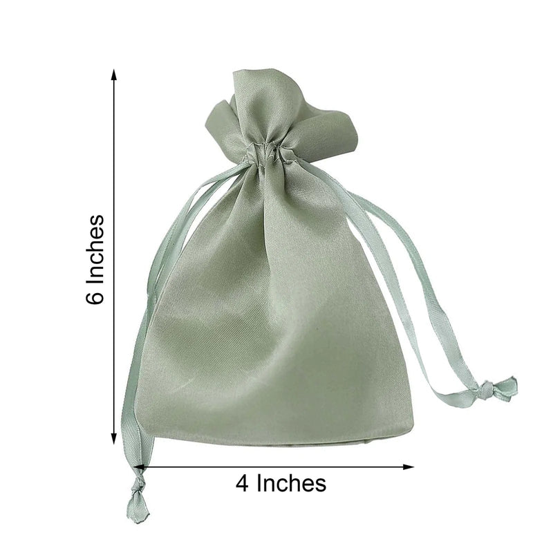 12 pcs 4x6" Satin Bags with Pull String