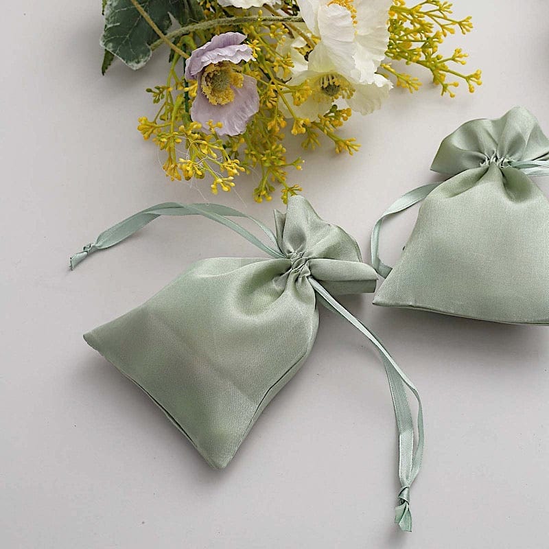 12 pcs 4x6" Satin Bags with Pull String