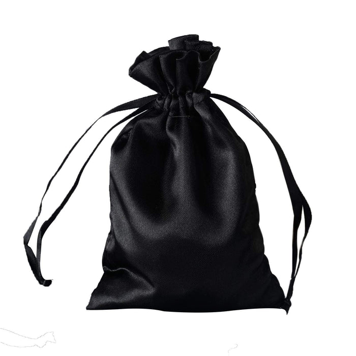 12 pcs 4x6" Satin Bags with Pull String BAG_SB_4X6_BLK