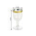 12 pcs 5 oz Clear with Gold Rim Plastic Champagne Flutes Disposable Glasses PLST_CU0065_GOLD