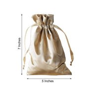 12 pcs 5x7" Satin Bags with Pull String
