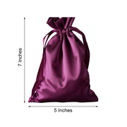 12 pcs 5x7" Satin Bags with Pull String