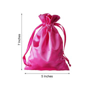 12 pcs 5x7" Satin Bags with Pull String
