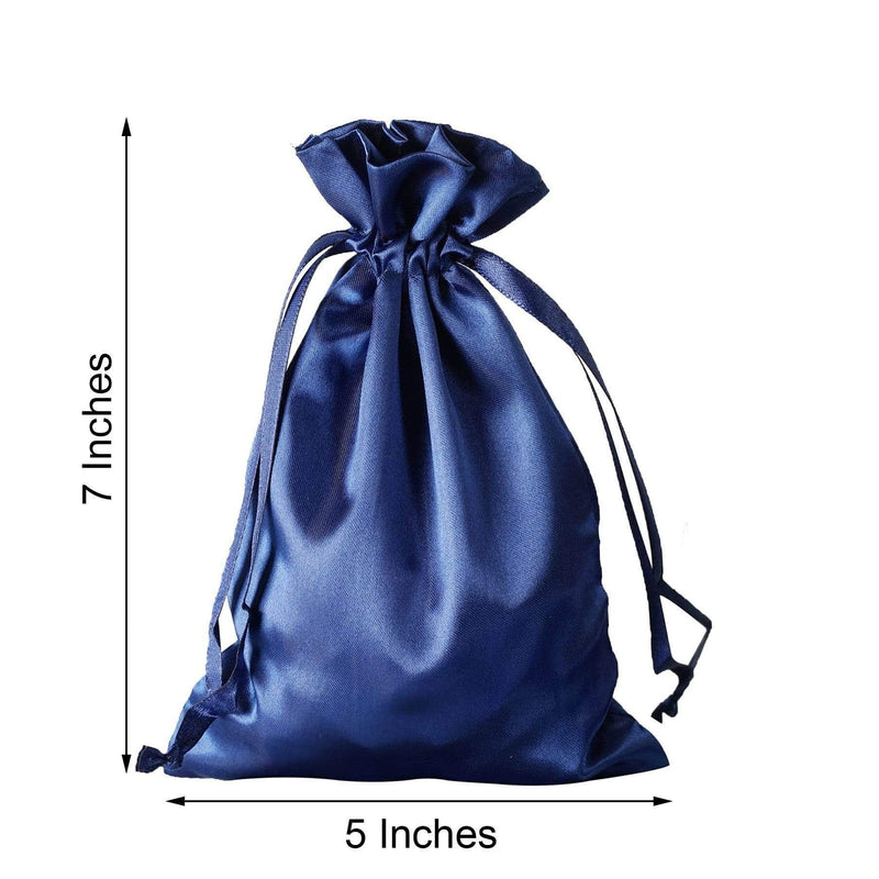 12 pcs 5x7" Satin Bags with Pull String