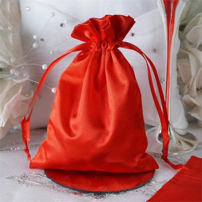 12 pcs 5x7" Satin Bags with Pull String