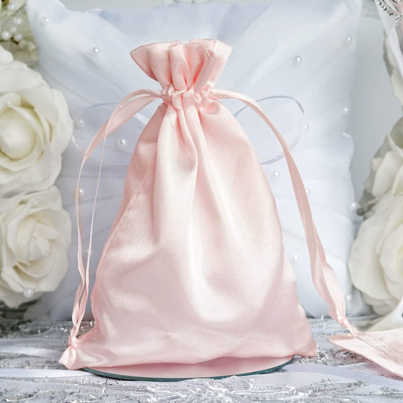 12 pcs 5x7" Satin Bags with Pull String