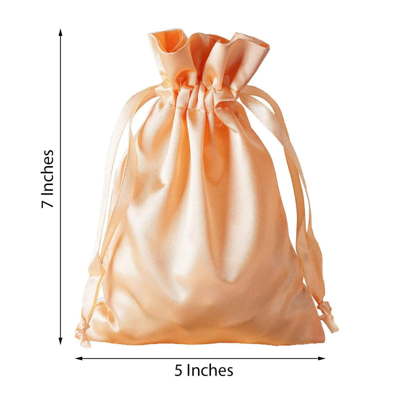 12 pcs 5x7" Satin Bags with Pull String