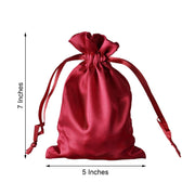 12 pcs 5x7" Satin Bags with Pull String