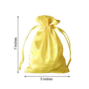 12 pcs 5x7" Satin Bags with Pull String