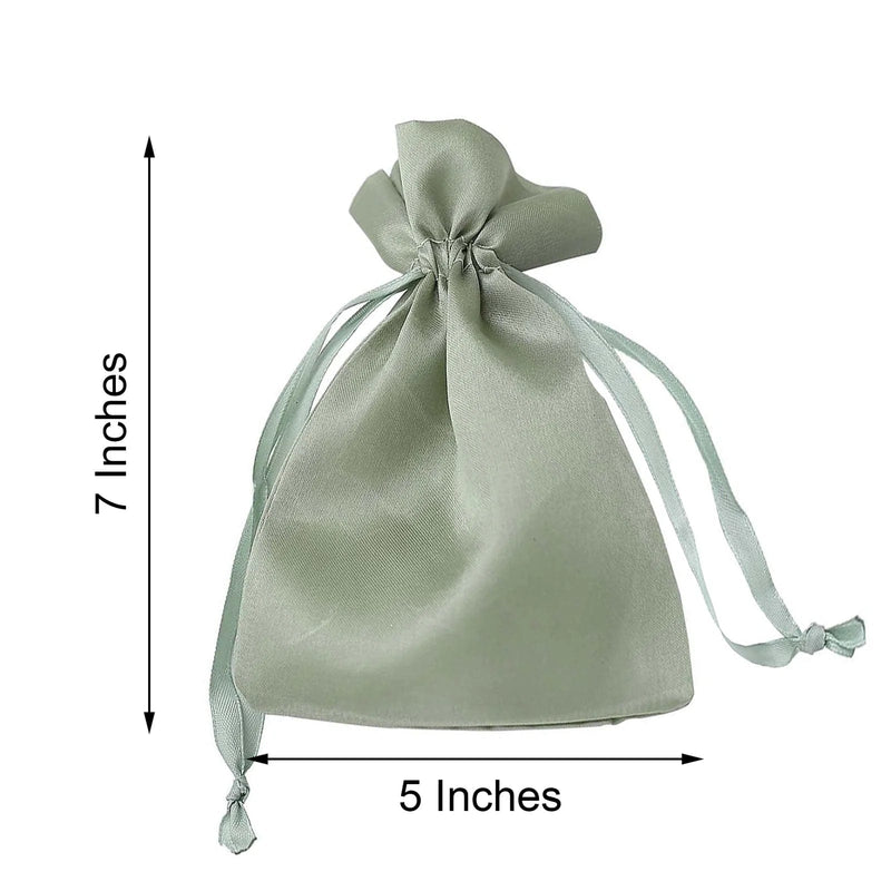 12 pcs 5x7" Satin Bags with Pull String
