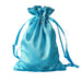 12 pcs 5x7" Satin Bags with Pull String BAG_SB_5X7_TURQ