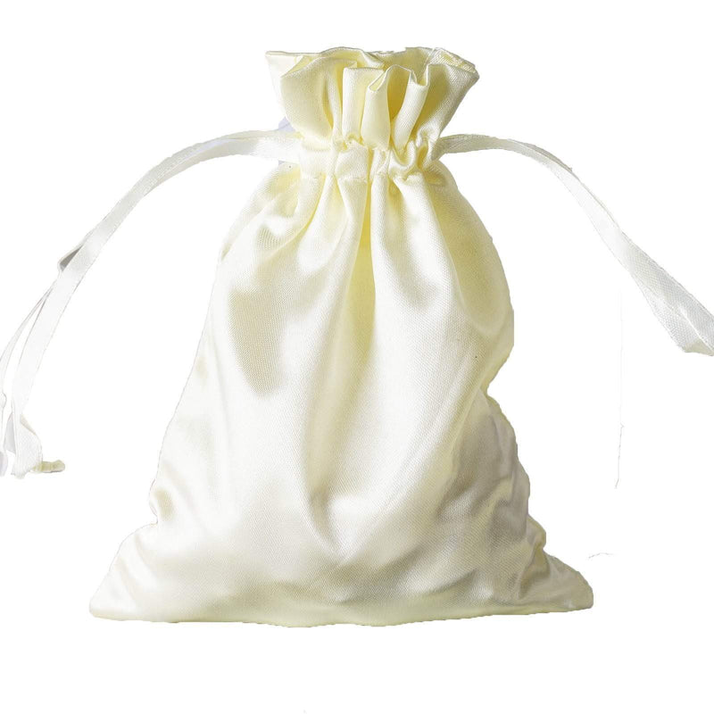 12 pcs 5x7" Satin Bags with Pull String BAG_SB_5X7_YEL